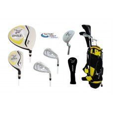 Junior Eagle Graphite Golf Clubs Set for Boys & Girls w/Stand Bag, Putter and Two Head Covers: 4-6yrs, 7-9yrs & 9-12yrs 